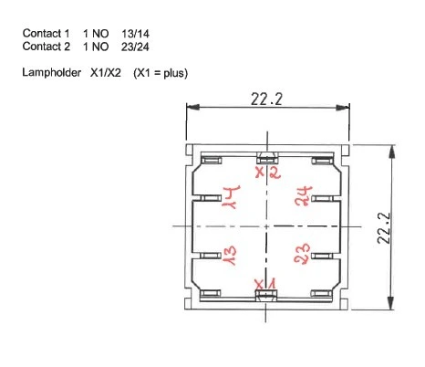 DRUKKNOP + LAMP GROEN 12/24V