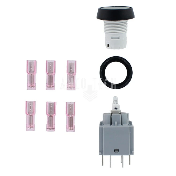 DRUKKNOP + LAMP GROEN 12/24V