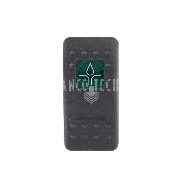 DRUKKNOP + LAMP GROEN 24V