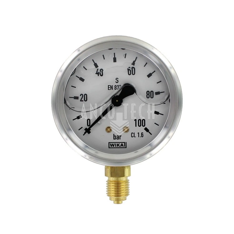 MANOMETER Ø63 0-100BAR 1/4-O