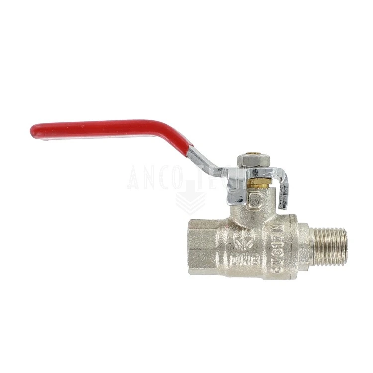 KOGELKRAAN MESSING VN 1/4" BI.BU