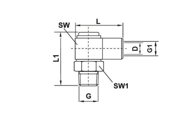 HAAKSE KOPPELING DRAAIBAAR 1/8NPT