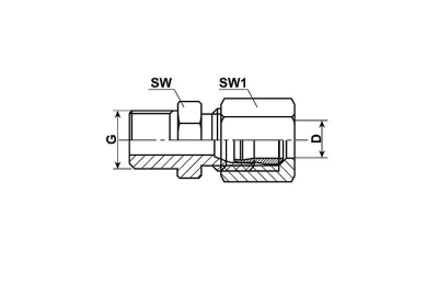 RECHTE KOPPELING GE12L 1/2 BSP