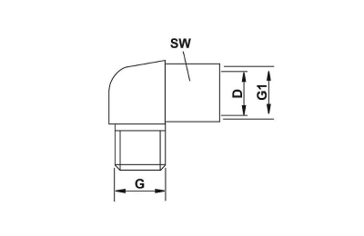 KNIESTUK M8x1 x M8x1 MESSING