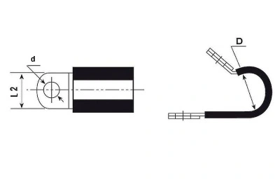 LEIDINGKLEM MET RUBBER INLEG 8MM