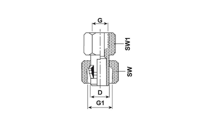 INSTELBARE MANOMETER KOPPELING 6L 1/4BSP
