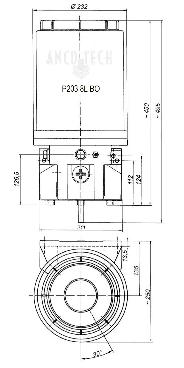 P203 OLIEPOMP 8L 230V + TIMER