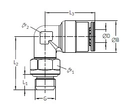 KNIE PUSH-IN KOPPELING WEDZ 1/4 BSP DRAAIBAAR