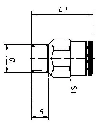 RECHTE PUSH-IN KOPPELING GEKM 6 1/8"