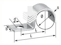 LEIDING CLIP 1 x 6MM ST/VZ