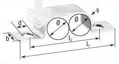 LEIDING CLIP 2 x 1/8" ST/VZ 2 LIPS