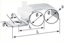 LEIDING CLIP 2 x 6MM ST/VZ