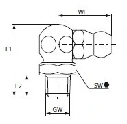 SMEERNIPPEL HAAKS M8x1.25