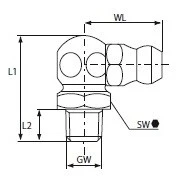 SMEERNIPPEL HAAKS M6x1