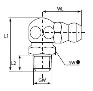 SMEERNIPPEL HAAKS M8x1 RVS
