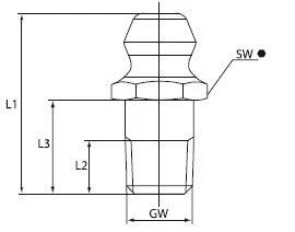 SMEERNIPPEL RECHT 1/8" VERLENGD L=31MM