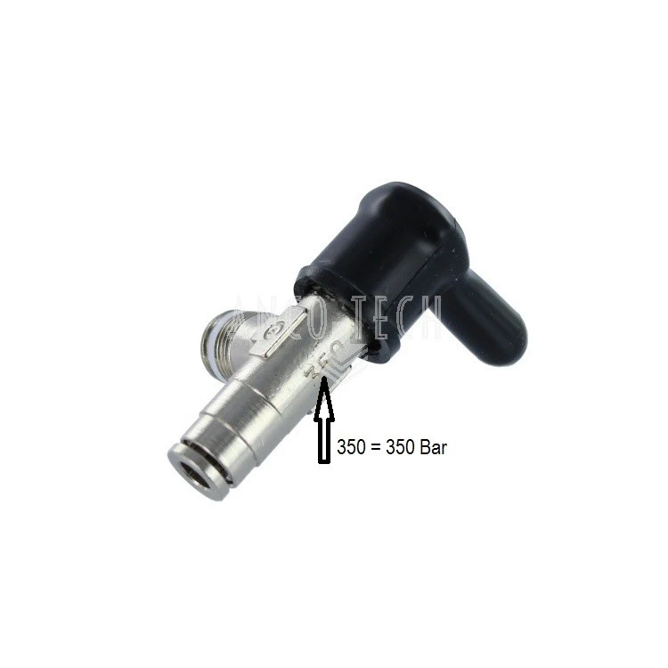 OVERDRUKVENTIEL 350 BAR 1/4 6MM PUSH-IN