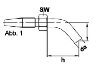 PIJPEIND RVS 6MM SCHUIN VOOR HD SLANG 8.6X4