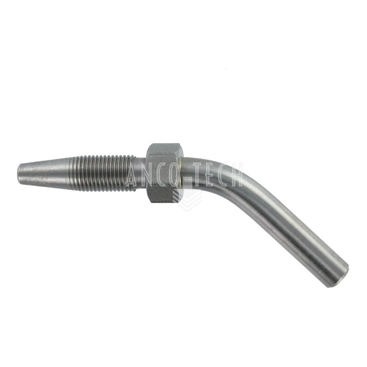 PIJPEIND RVS 6MM SCHUIN VOOR HD SLANG 8.6X4