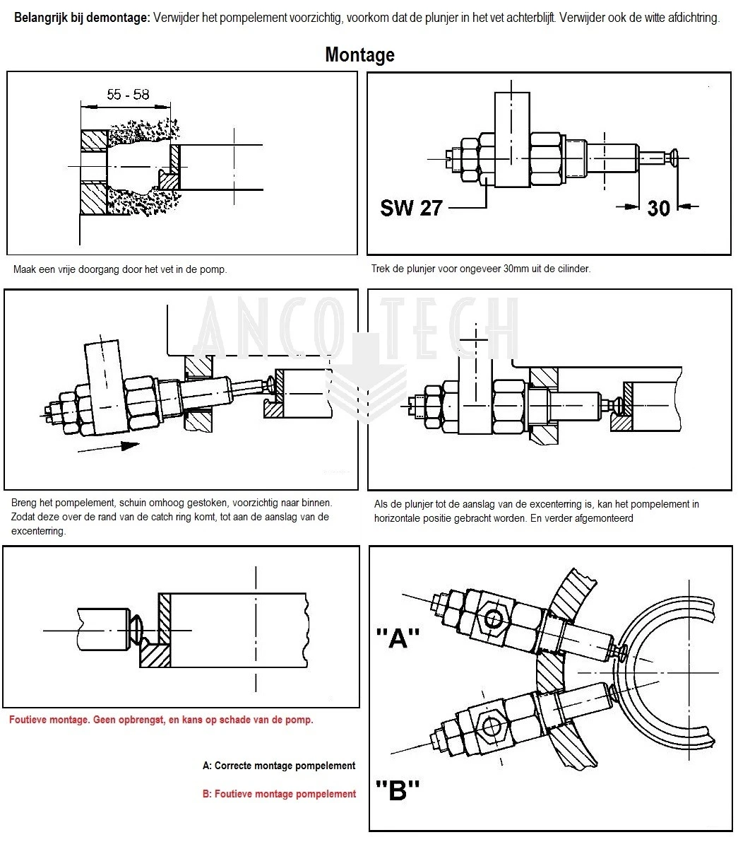 POMPELEMENT INSTELBAAR K6 VOOR P215 & P230  
