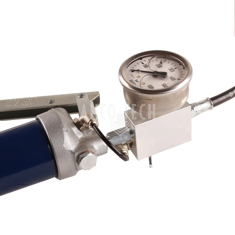 SCHAARVETSPUIT MET DRUKONTLASTING EN MANOMETER 600 BAR