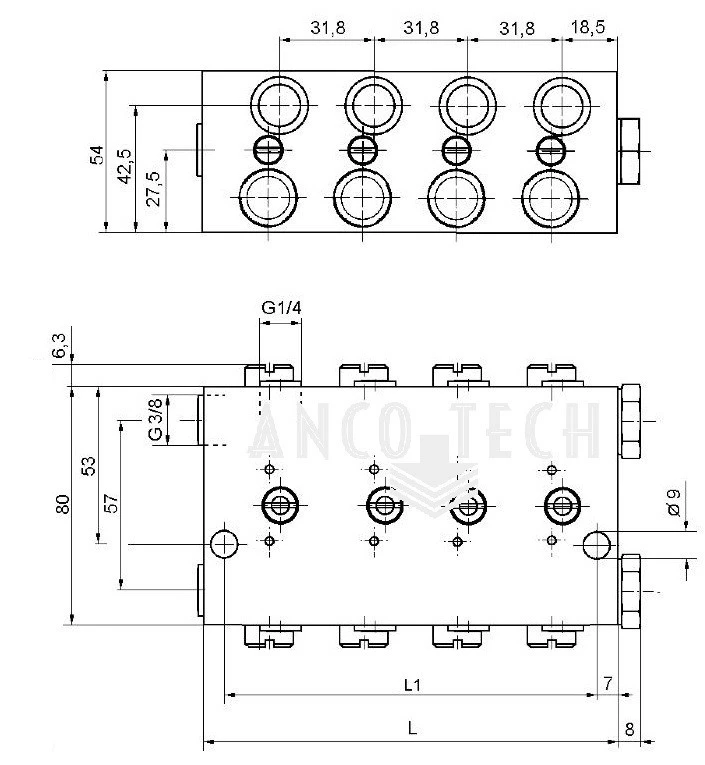 TWEE-LEIDING VERDELER VSG 4-D2.20