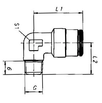 KNIE PUSH-IN KOPPELING WEKM 6 1/8"