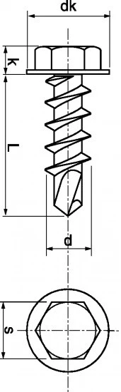 ZELFBORENDE SCHROEF ZK 4.8 X 16