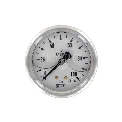 MANOMETER Ø63 0-100BAR 1/4-A