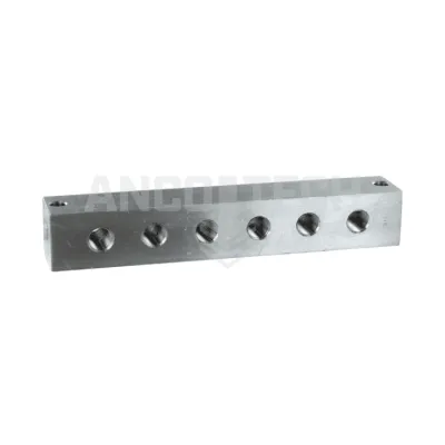 SMEERNIPPELBLOK 6 AANSLUITINGEN 1/8" RVS