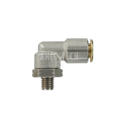 KNIE PUSH-IN KOPPELING WEDK6 1/4 UNF DRAAIBAAR