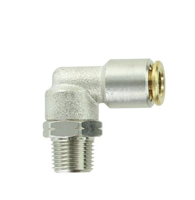 KNIE PUSH-IN KOPPELING WEDK6 1/8 NPT DRAAIBAAR