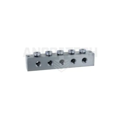 SMEERNIPPELBLOK T-BORING 5 AANSLUITINGEN M10x1
