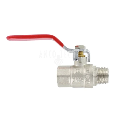KOGELKRAAN MESSING VN 1/2" BI.BU