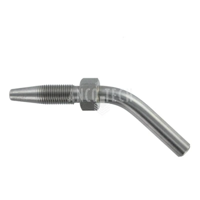 PIJPEIND RVS 6MM SCHUIN VOOR HD SLANG 8.6X4