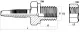 SCHROEFPILAAR SCHOTKOPPELING  M6x1 BI  