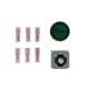 DRUKKNOP + LAMP GROEN 12/24V