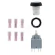 DRUKKNOP + LAMP GROEN 12/24V