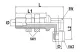 KNIE SCHOTKOPPELING 6L x BINNENDRAAD M6x1
