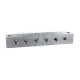 SMEERNIPPELBLOK 6 AANSLUITINGEN 1/4" RVS