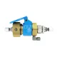 SCHROEF KOPPELING MET RETOUR POORT 6MM
