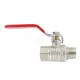 KOGELKRAAN MESSING VN 1/2" BI.BU