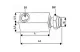 HAAKSE ADAPTER M20X1.5  L=80