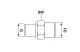 VERLOOPNIPPEL 1/4NPT X 1/2-27UNS