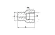 VERLOOPRING M6x1 x 1/4 BSP