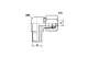 HAAKSE KOPPELING WE4LL M6X1 RVS